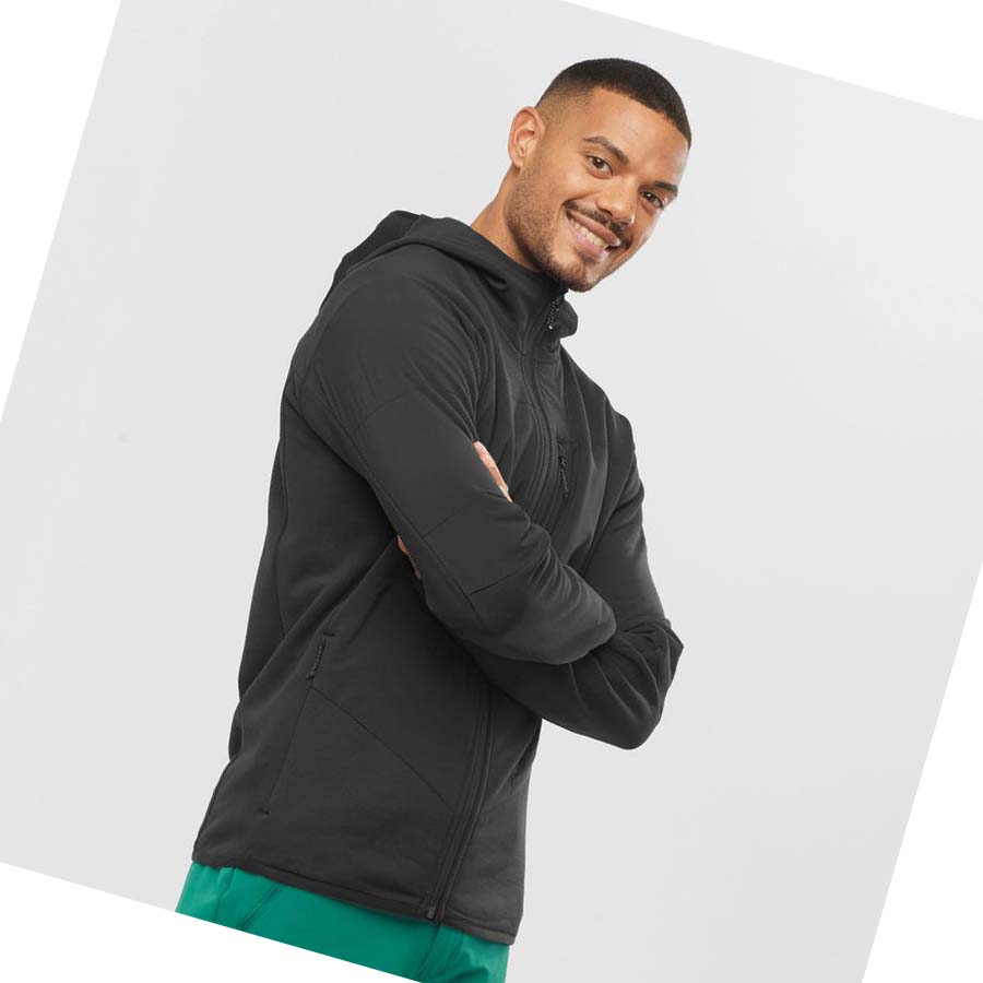 Sudadera Con Capucha Salomon OUTLINE WARM HYBRID Hombre Negros | MX 3211SGL